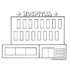 Coloring page: Hospital (Buildings and Architecture) #61976 - Printable coloring pages