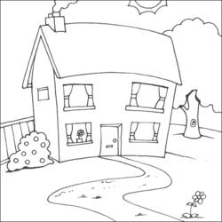 Coloring page: House (Buildings and Architecture) #64622 - Free Printable Coloring Pages