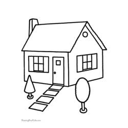 Coloring page: House (Buildings and Architecture) #64623 - Printable coloring pages