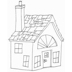 Coloring page: House (Buildings and Architecture) #64667 - Free Printable Coloring Pages