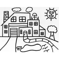Coloring page: House (Buildings and Architecture) #64675 - Printable coloring pages