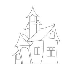 Coloring page: House (Buildings and Architecture) #64676 - Free Printable Coloring Pages