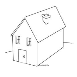Coloring page: House (Buildings and Architecture) #64678 - Free Printable Coloring Pages