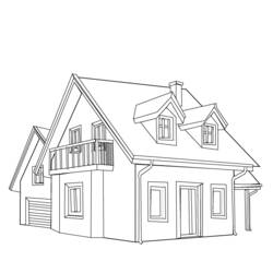 Coloring page: House (Buildings and Architecture) #64695 - Free Printable Coloring Pages