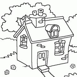 Coloring page: House (Buildings and Architecture) #64703 - Free Printable Coloring Pages