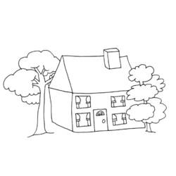 Coloring page: House (Buildings and Architecture) #64709 - Free Printable Coloring Pages