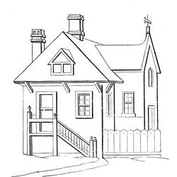 Coloring page: House (Buildings and Architecture) #64731 - Printable coloring pages