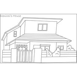 Coloring page: House (Buildings and Architecture) #64739 - Printable coloring pages