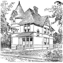 Coloring page: House (Buildings and Architecture) #64742 - Printable coloring pages