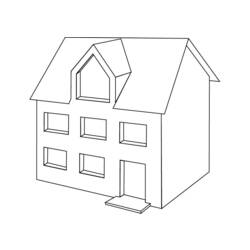 Coloring page: House (Buildings and Architecture) #64747 - Printable coloring pages