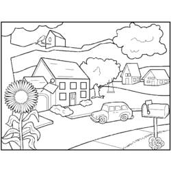 Coloring page: House (Buildings and Architecture) #64752 - Printable coloring pages