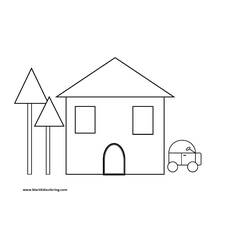 Coloring page: House (Buildings and Architecture) #64756 - Free Printable Coloring Pages