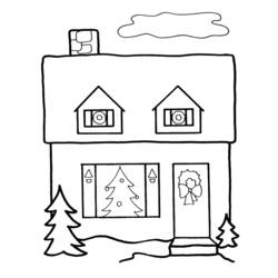 Coloring page: House (Buildings and Architecture) #64763 - Free Printable Coloring Pages