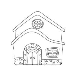 Coloring page: House (Buildings and Architecture) #64794 - Free Printable Coloring Pages