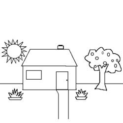 Coloring page: House (Buildings and Architecture) #64812 - Free Printable Coloring Pages