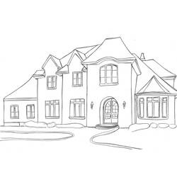 Coloring page: House (Buildings and Architecture) #66443 - Printable coloring pages