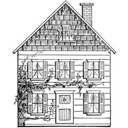 Coloring page: House (Buildings and Architecture) #66444 - Free Printable Coloring Pages