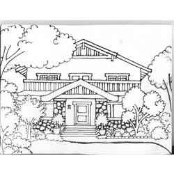 Coloring page: House (Buildings and Architecture) #66459 - Printable coloring pages