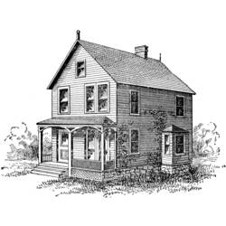 Coloring page: House (Buildings and Architecture) #66463 - Printable coloring pages