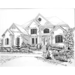 Coloring page: House (Buildings and Architecture) #66471 - Printable coloring pages