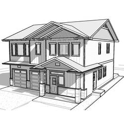 Coloring page: House (Buildings and Architecture) #66531 - Printable coloring pages