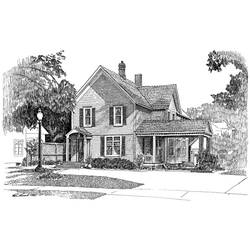 Coloring page: House (Buildings and Architecture) #66533 - Free Printable Coloring Pages