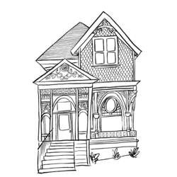Coloring page: House (Buildings and Architecture) #66547 - Free Printable Coloring Pages