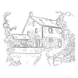 Coloring page: House (Buildings and Architecture) #66569 - Free Printable Coloring Pages