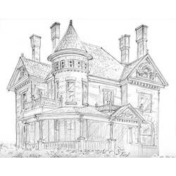 Coloring page: House (Buildings and Architecture) #66580 - Free Printable Coloring Pages