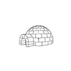 Igloo (Buildings and Architecture) coloring page #179784 to print and color