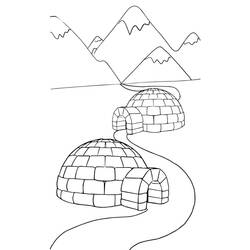 Igloo (Buildings and Architecture) coloring page #179785 to print and color