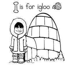 Igloo (Buildings and Architecture) coloring page #179794 to print and color