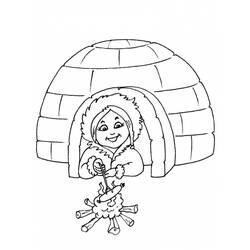 Coloring page: Igloo (Buildings and Architecture) #61619 - Printable coloring pages
