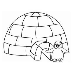 Coloring page: Igloo (Buildings and Architecture) #61639 - Printable coloring pages