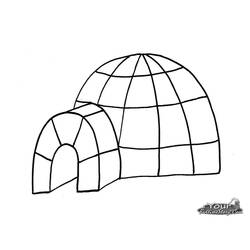 Coloring page: Igloo (Buildings and Architecture) #61645 - Printable coloring pages