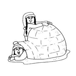 Coloring page: Igloo (Buildings and Architecture) #61665 - Free Printable Coloring Pages