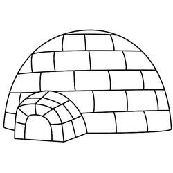 Coloring page: Igloo (Buildings and Architecture) #61695 - Printable coloring pages
