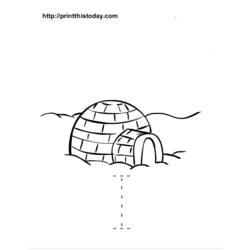 Coloring page: Igloo (Buildings and Architecture) #61696 - Free Printable Coloring Pages