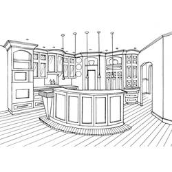 Coloring page: Kitchen room (Buildings and Architecture) #211558 - Free Printable Coloring Pages