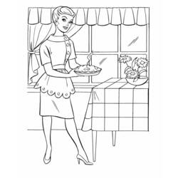 Coloring page: Kitchen room (Buildings and Architecture) #63586 - Printable coloring pages