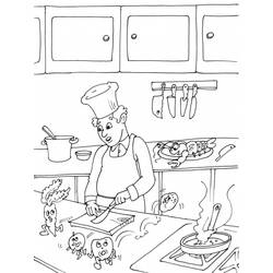Coloring page: Kitchen room (Buildings and Architecture) #63637 - Printable coloring pages