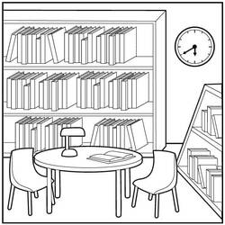 Library (Buildings and Architecture) coloring page #191380 to print and color