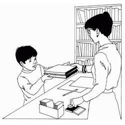 Library (Buildings and Architecture) coloring page #191381 to print and color