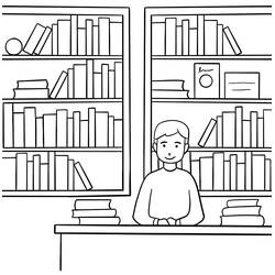Coloring pages: Library - Free Printable Coloring Pages