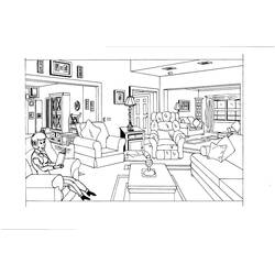 Coloring page: Living room (Buildings and Architecture) #63016 - Printable coloring pages