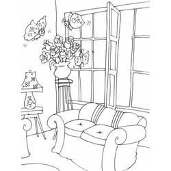 Coloring page: Living room (Buildings and Architecture) #63249 - Printable coloring pages