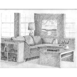 Coloring page: Living room (Buildings and Architecture) #66426 - Free Printable Coloring Pages