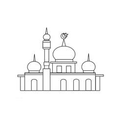 Mosque (Buildings and Architecture) coloring page #218408 to print and color
