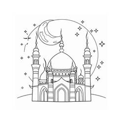 Mosque (Buildings and Architecture) coloring page #218409 to print and color