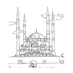Mosque (Buildings and Architecture) coloring page #218413 to print and color
